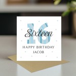 Personalised 16th Birthday Cards For Men Brother Son Grandson