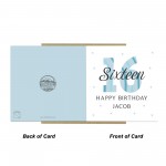 Personalised 16th Birthday Cards For Men Brother Son Grandson
