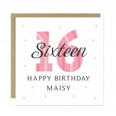 Personalised 16th Birthday Cards For Women Daughter Sister