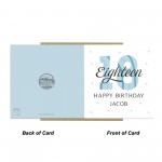 Personalised 18th Birthday Cards For Men Brother Son Grandson