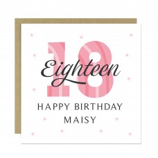 Personalised 18th Birthday Cards For Women Daughter Sister