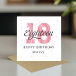 Personalised 18th Birthday Cards For Women Daughter Sister