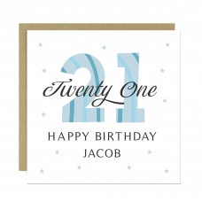Personalised 21st Birthday Cards For Men Brother Son Grandson