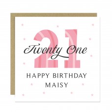 Personalised 21st Birthday Card For Women Daughter Sister Friend