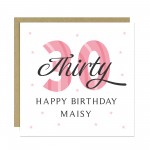 Personalised 30th Birthday Cards For Women Mum Auntie Daughter