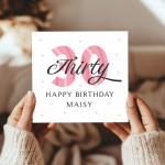 Personalised 30th Birthday Cards For Women Mum Auntie Daughter