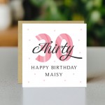 Personalised 30th Birthday Cards For Women Mum Auntie Daughter