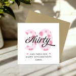 30th Birthday Cards For Women 30 And Fabulous Personalised Card