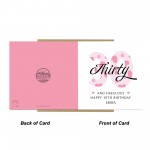 30th Birthday Cards For Women 30 And Fabulous Personalised Card