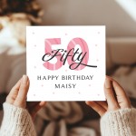 Personalised 50th Birthday Cards For Women Mum Auntie Nan