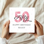 Personalised 50th Birthday Cards For Women Mum Auntie Nan