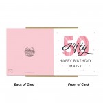 Personalised 50th Birthday Cards For Women Mum Auntie Nan