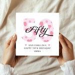 50th Birthday Cards For Women 50 And Fabulous Personalised Card