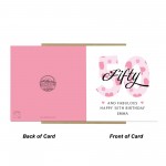 50th Birthday Cards For Women 50 And Fabulous Personalised Card