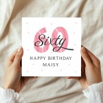 Personalised 60th Birthday Cards For Women Mum Auntie Nan