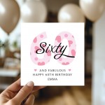 60th Birthday Cards For Women 60 And Fabulous Personalised Card