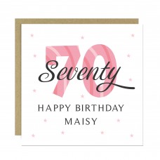 Personalised 70th Birthday Cards For Women Mum Auntie Nan Nanny