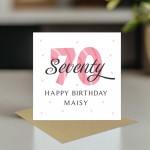 Personalised 70th Birthday Cards For Women Mum Auntie Nan Nanny