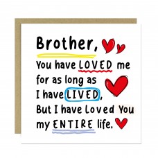 Birthday Card For Brother With Kraft Envelope Thank You Card