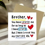 Birthday Card For Brother With Kraft Envelope Thank You Card