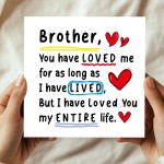 Birthday Card For Brother With Kraft Envelope Thank You Card