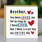 Birthday Card For Brother With Kraft Envelope Thank You Card
