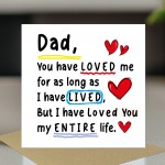 Card For Dad With Kraft Envelope Included Dad Cards For Birthday
