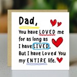 Card For Dad With Kraft Envelope Included Dad Cards For Birthday