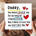 Card For Daddy With Kraft Envelope Daddy Birthday Card