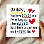 Card For Daddy With Kraft Envelope Daddy Birthday Card