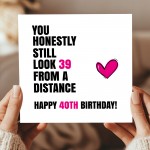 Funny 40th Birthday Card For Women Cards For 40th Birthday