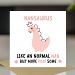 Nan Birthday Card for Her Nansaurus Nan Card For Birthday