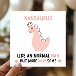 Nan Birthday Card for Her Nansaurus Nan Card For Birthday
