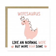 Wife Birthday Card for Her Wifesaurus Wife Card For Anniversary