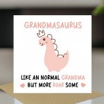Grandma Birthday Card for Her Grandmasaurus Grandma Card