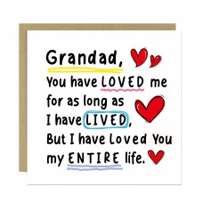 Card For Grandad With Kraft Envelope Grandad Birthday Card