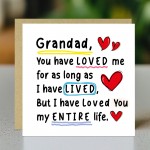 Card For Grandad With Kraft Envelope Grandad Birthday Card