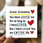 Card For Great Grandma With Kraft Envelope Included Great Grandm