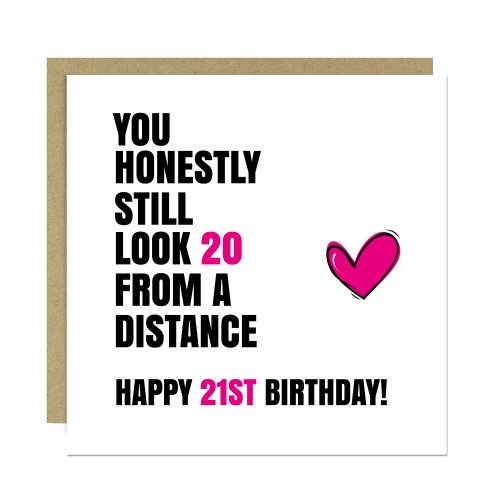 Funny 21st Birthday Card For Women Cards For 21st Birthday