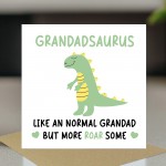 Grandad Birthday Card for Him Grandadsaurus Grandad Card