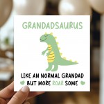 Grandad Birthday Card for Him Grandadsaurus Grandad Card