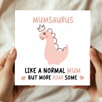 Mum Birthday Card for Her Mumsaurus Happy Birthday Mum Card