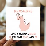 Mum Birthday Card for Her Mumsaurus Happy Birthday Mum Card