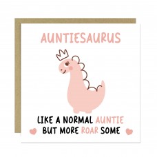 Auntie Birthday Card for Her Auntiesaurus Funny Auntie Card