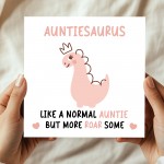 Auntie Birthday Card for Her Auntiesaurus Funny Auntie Card