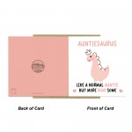 Auntie Birthday Card for Her Auntiesaurus Funny Auntie Card