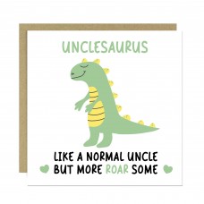 Uncle Birthday Card for Her Unclesaurus Funny Uncle Card