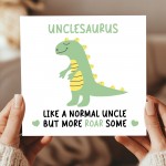 Uncle Birthday Card for Her Unclesaurus Funny Uncle Card
