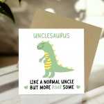 Uncle Birthday Card for Her Unclesaurus Funny Uncle Card