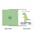 Uncle Birthday Card for Her Unclesaurus Funny Uncle Card